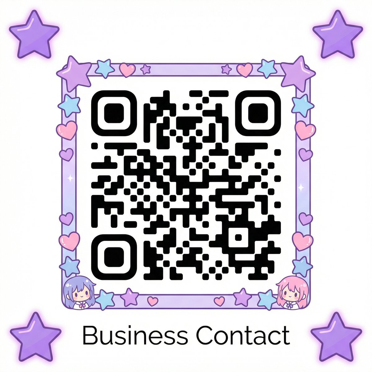 高清3D动漫商务二维码